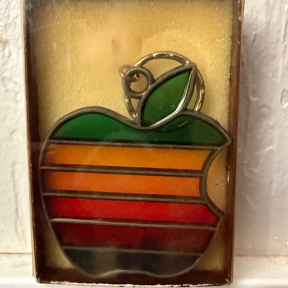 Vintage Apple logo Keychain 1980s